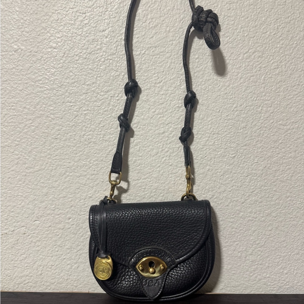 Dooney & Bourke Black Mini Bag with Gold Accents
